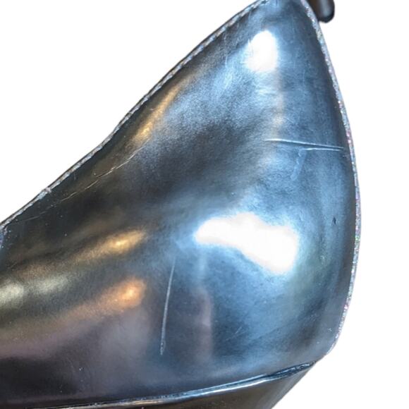 Marc Fisher glitter heels sparkly open toe silver size 8 - Picture 9 of 9
